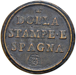reverse: Innocenzo XIII (1721-1724). Peso monetale del 2 scudi d oro AE gr. 6,61. Mazza 456 S. Raro. Buon BB