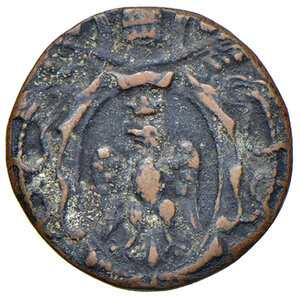 obverse: Innocenzo XIII (1721-1724). Peso monetale dello scudo d oro AE gr. 2,26. Mazza 472 V. Molto raro. BB