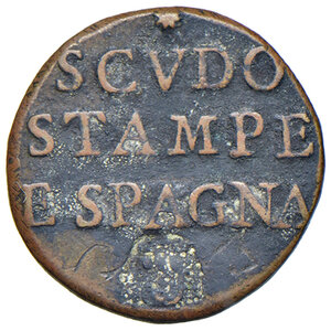 reverse: Innocenzo XIII (1721-1724). Peso monetale dello scudo d oro AE gr. 2,26. Mazza 472 V. Molto raro. BB