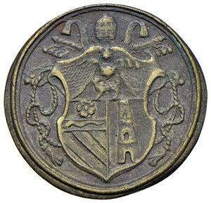 obverse: Benedetto XIII (1724-1730). Peso monetale dello zecchino romano AE gr. 3,22. Mazza 495 W. Raro. BB