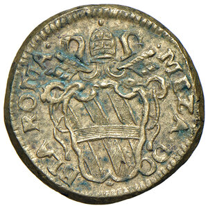 obverse: Clemente XII (1730-1740). Peso monetale della mezza doppia romana o scudo d oro AE gr. 3,08. Mazza 509. Molto raro. BB