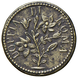 obverse: Pio VI (1775-1799). Peso monetale della doppia romana AE gr. 5,40. Mazza 786. Migliore di BB