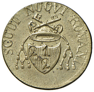 obverse: Gregorio XVI (1831-1846). Peso monetale del 2,50 scudi AE gr. 4,29. Mazza 962. SPL