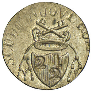 obverse: Gregorio XVI (1831-1846). Peso monetale del 2,50 scudi AE gr. 4,31. Mazza 962. SPL