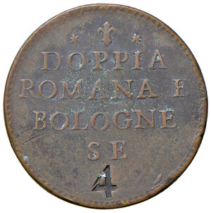 reverse: Pesi monetali bolognesi. Pio VI (1775-1799). Peso del 4 doppie AE gr. 21,25. Mazza 680. Raro. BB