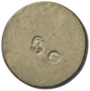 reverse: Pesi monetali bolognesi. Governo popolare (1796-1797). Peso del mezzo scudo AE gr. 14,50. Mazza 937. Molto raro. Buon BB