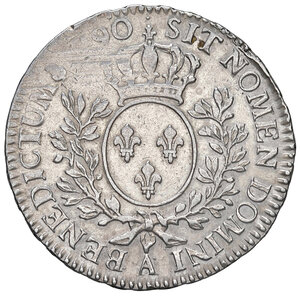 reverse: Francia. Luigi XVI (1774-1792). Mezzo scudo 1790-A (Parigi) AG gr. 14,72. Gadoury 355. BB