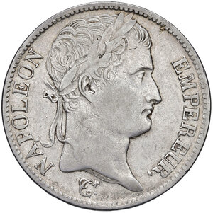 obverse: Francia. Napoleone I imperatore (1804-1814). Da 5 franchi 1811-A (Parigi) AG. Gadoury 584. BB