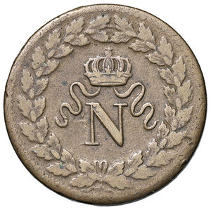 obverse: Francia. Napoleone I imperatore (1804-1814). Da 10 centesimi 1814-BB (Strasburgo) CU. Gadoury 195. Buon BB