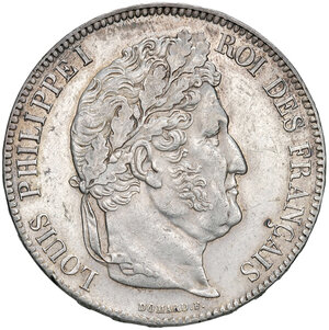 obverse: Francia. Luigi Filippo I (1830-1848). Da 5 franchi 1839-A (Parigi) AG. Gadoury 678. SPL