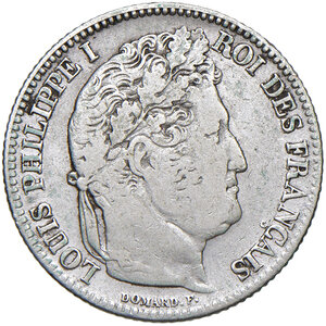 obverse: Francia. Luigi Filippo I (1830-1848). Franco 1832-MA (Marsiglia) AG. Gadoury 453. Molto raro. MB/q.BB 