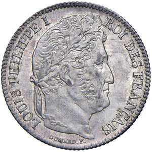 obverse: Francia. Luigi Filippo I (1830-1848). Franco 1834-K (Bordeaux) AG. Gadoury 453. Delicata patina su fondi lucenti, q.FDC