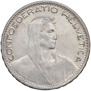 obv: Svizzera. Confederazione (1848-). Da 5 franchi 1923 (Berna) AG. SV pag. 43. q.SPL