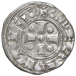 obverse: Arezzo. Repubblica (sec. XIII). Grosso da 12 denari dopo il 1250 AG gr. 1,26. MIR 8. Raro. BB