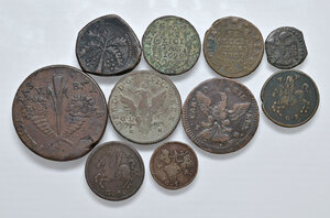 reverse: Palermo. Epoca normanna, spagnola e borbonica. Lotto di dieci (10) monete in rame. Da MB a BB