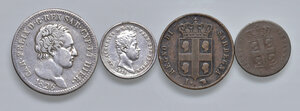 obverse: Savoia. Sec. XIX. Lotto di quattro (4) monete in argento e rame. Da q.BB a BB