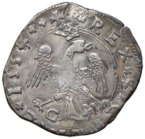 reverse: Messina. Carlo V d Asburgo (1516-1556). Da 2 tarì 1554 AG gr. 5,75. MIR 293/3. q.BB/BB