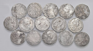 obverse: Francia. Luigi XIV (1643-1715). Lotto di quindici (15) monete in argento da 1/12 di scudo varie date. Da MB a q.BB