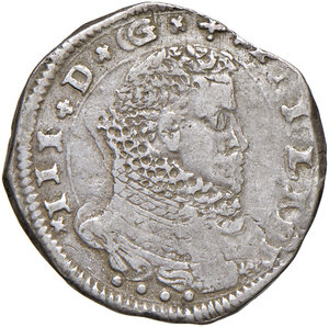 obverse: Messina. Filippo III di Spagna (1598-1621). Da 4 tarì 1612 (sigle DF-A) AG gr. 10,50. MIR 345/7. q.BB/BB