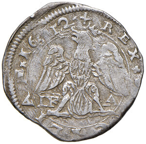 reverse: Messina. Filippo III di Spagna (1598-1621). Da 4 tarì 1612 (sigle DF-A) AG gr. 10,50. MIR 345/7. q.BB/BB