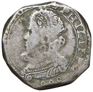 obverse: Messina. Filippo IV di Spagna (1621-1665). Da 3 tarì 1658 (sigle DG-V) AG gr. 7,84. MIR 356/28. q.BB
