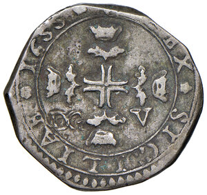 reverse: Messina. Filippo IV di Spagna (1621-1665). Da 3 tarì 1658 (sigle DG-V) AG gr. 7,84. MIR 356/28. q.BB