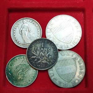 reverse: Lotto 05 monete in argento vari paesi. Conservazioni varie.