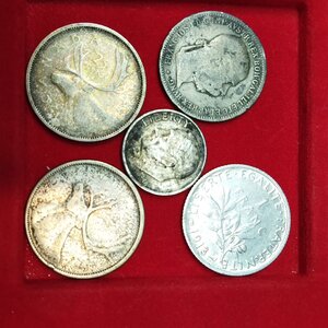 obverse: Lotto 05 monete in argento vari paesi. Conservazioni varie.