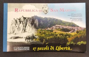 obverse: San Marino. Libricino con 20 francobolli nuovi, 17 Secoli Di Libertà.
