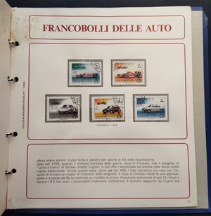 reverse: Bolaffi. Francobolli delle Auto. Libretto con 50 francobolli a tema auto. Molto affascinante. 