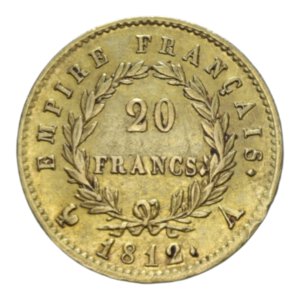 reverse: FRANCE  NAPOLEONE BONAPARTE 20 FRANCS 1812 A AU. 6,43 GR. qSPL/BB-SPL