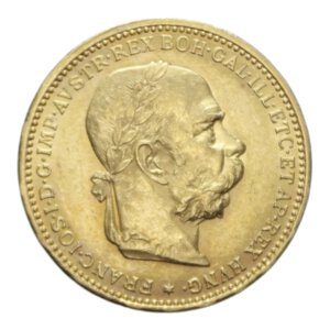 obverse: AUSTRIA FRANCESCO GIUSEPPE I 20 CORONA 1893 AU. 6,78 GR. SPL-FDC/FDC