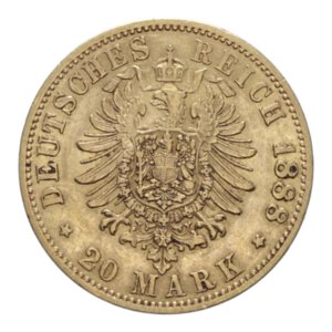 reverse: GERMANY PREUSSEN FRIEDRICH 20 MARK 1888 A AU. 7,97 GR. BB-SPL