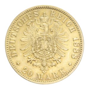 reverse: GERMANY PREUSSEN FRIEDRICH III 20 MARK 1888 A AU. 7,96 GR. qSPL/SPL