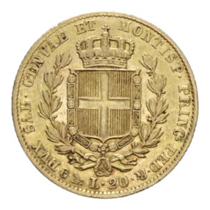 reverse: ITALY CARLO ALBERTO (1831-1849) 20 LIRE 1832 GENOVA NC AU. 6,45 GR. qBB/BB