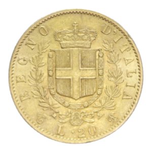 reverse: ITALY VITT. EMANUELE II (1861-1878) 20 LIRE 1863 TORINO AU. 6,46 GR. BB-SPL