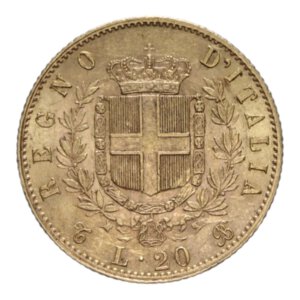 reverse: ITALY VITT. EMANUELE II (1861-1878) 20 LIRE 1866 TORINO R AU. 6,48 GR. SPL-FDC