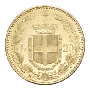 reverse: ITALY UMBERTO I (1878-1900) 20 LIRE 1886 ROMA AU. 6,46 GR. SPL+