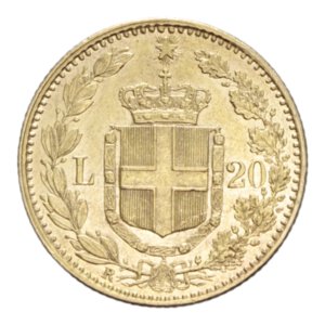 reverse: ITALY UMBERTO I (1878-1900) 20 LIRE 1888 ROMA AU. 6,45 GR. qSPL/SPL