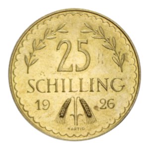 reverse: AUSTRIA 25 SCHILLING 1926 AU. 5,89 GR. qFDC/PROOF
