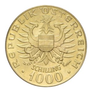 reverse: AUSTRIA 1000 SCHILLING 1976 AU. 13,56 GR. FDC