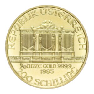 reverse: AUSTRIA 200 SCHILLING 1995 AU. 3,13 GR. FDC