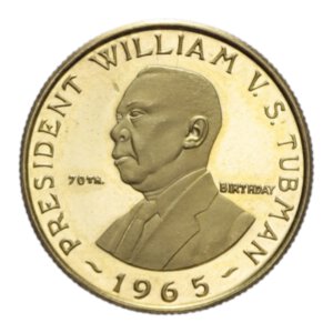 obverse: LIBERIA 12 DOLLARS 1965 AU. 6,02 GR. PROOF