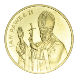 obverse: POLAND 2000 ZLOTYS 1982 POPE AU. 6,79 GR. PROOF (SEGNETTI)