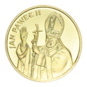 obverse: POLAND 1000 ZLOTYS 1982 POPE AU. 3,42 GR. PROOF (SEGNETTI)