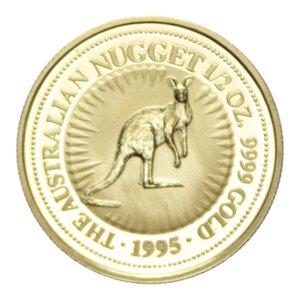 reverse: AUSTRALIA ELISABETTA II 50 DOLLARS 1995 CANGURO AU. 15,60 GR. PROOF