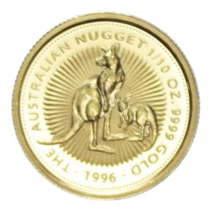 reverse: AUSTRALIA ELISABETTA II 15 DOLLARS 1996 CANGURO AU. 3,15 GR. PROOF