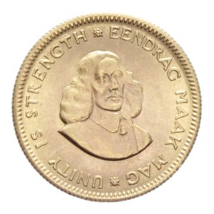 obverse: SOUTH AFRICA 1 RAND 1972 AU. 4,03 GR. FDC 