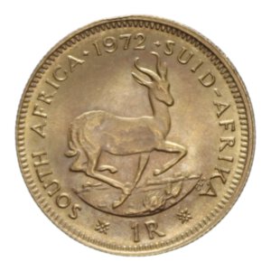 reverse: SOUTH AFRICA 1 RAND 1972 AU. 4,03 GR. FDC 
