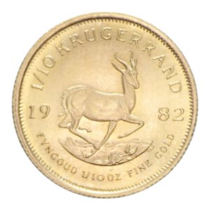 reverse: SOUTH AFRICA 1/10 KRUGERRAND 1982 AU. 3,43 GR. FDC 